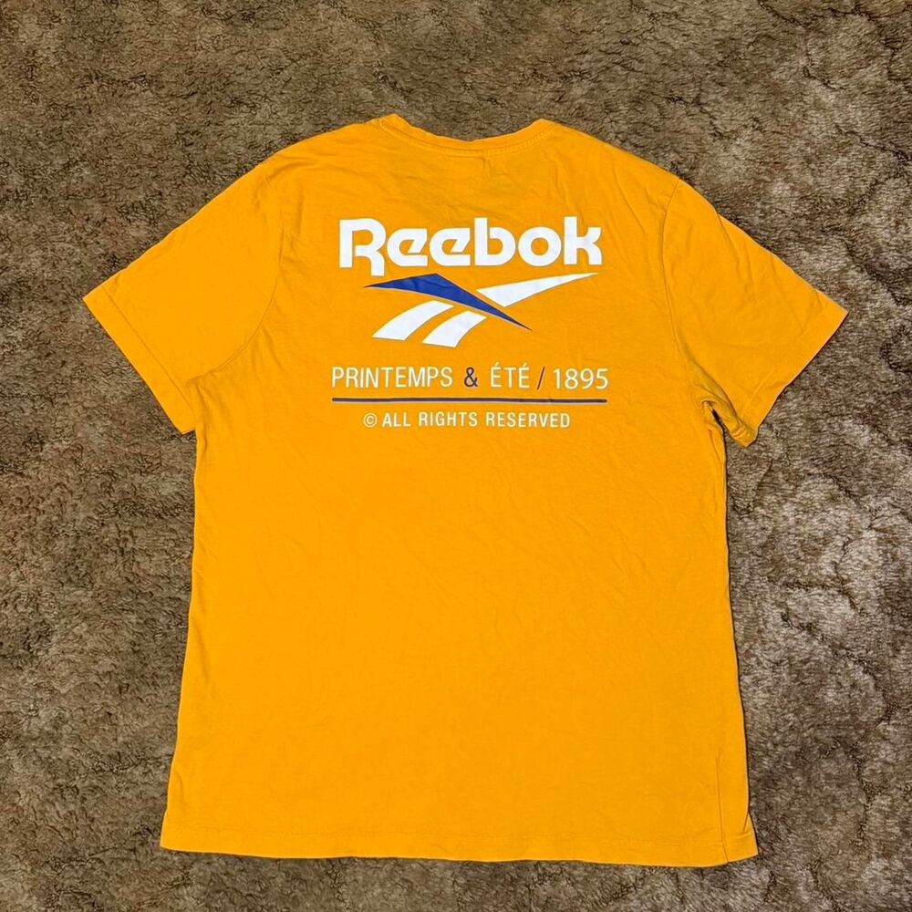 Reebok Classic Vector Logo Graphic Tee Yellow Large